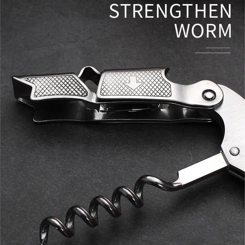 Corkscrew with Wooden Handle - Professional Wine & Beer Bottle Opener, Portable Multi-Function Kitchen Bar Tool