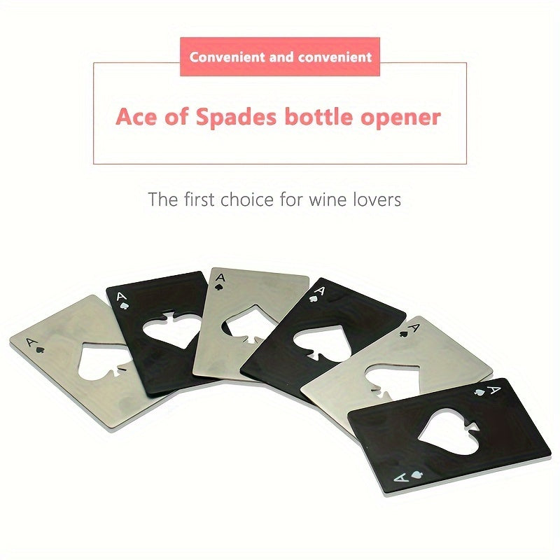 Ace Of Spades Bottle Opener, Credit Card Style Bottle Opener