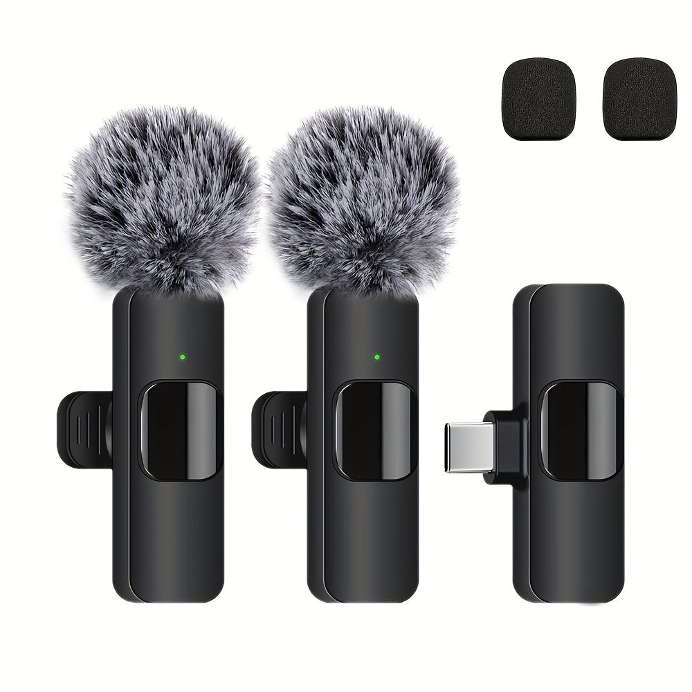 Plug & Play Wireless Lavalier Microphone - USB-C Clip-On for iPhone, for iPad, for Android | Rechargeable Battery, Ideal for Recording, Live Streaming & Interviews