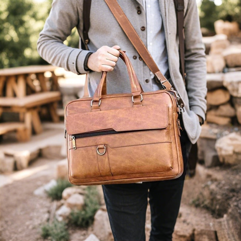 Daily Office Use Men'S Laptop Briefcases, Business Shoulder Bags, And Crossbody Bags, Available in Three Colors And Three Styles, for Outdoor Travel And Daily Office Use.